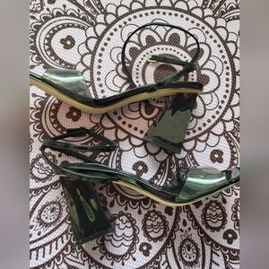 Nine West Black Block Heel Sandals